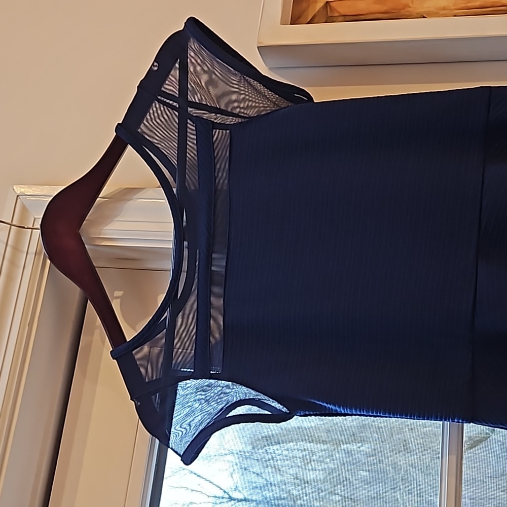 Girls Navy Illusion Dress